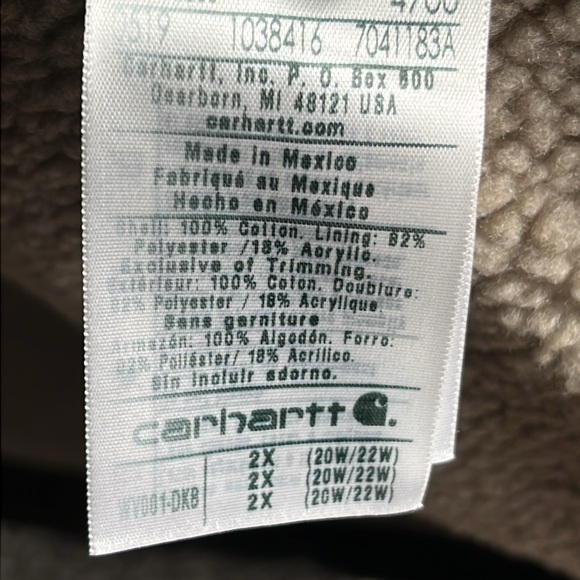 Carhartt Women’s Brown Fleece Lined Full Zip Five Pocket Vest Size 2XL-(20/22W) - Picture 7 of 8